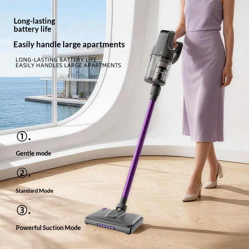 Cordless Stick Vacuum Cleaner, 2-in-1 Lightweight Handheld for Home Carpet Pet Hair, Wall-Mounted with Type-C Fast Charging.
