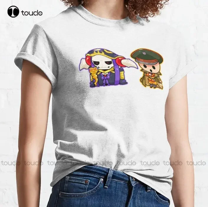 Chibi Overlord Skeleton Knight In Another World Classic T-Shirt Mens Tshirts Graphic Fashion Creative Leisure Funny T Shirts Tee