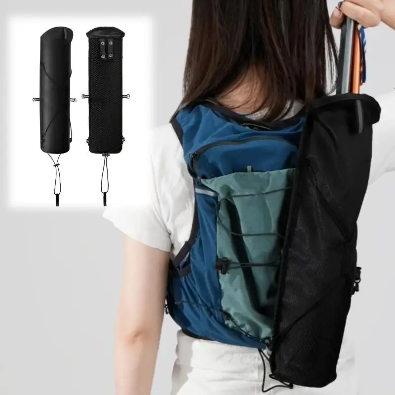 1PC Outdoor Hiking Cane Storage Bag Off-road Backpack Horizontal Style and S Hook Type Hiking Equipment Cane Bag