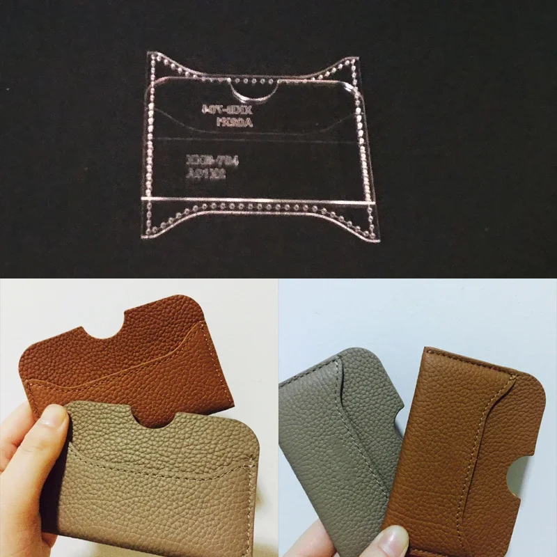 

1 компл. DIY акриловый кожаный шаблон для дома, ручная работа, кожаное шитье, инструменты для шитья, аксессуары, держатель для карт 100x65x10 мм