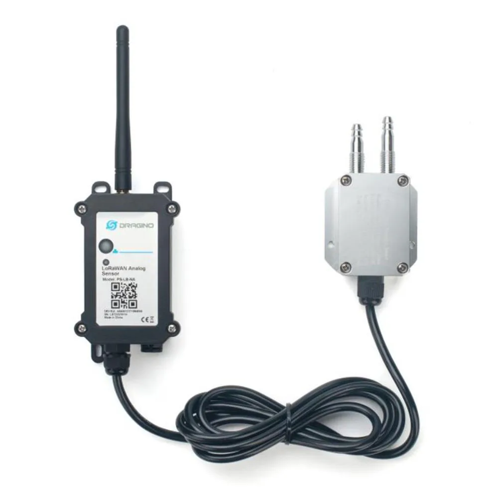 

Dragino PS-LB-D LoRaWAN Differential Pressure Sensor for Indoor Air Control & Filter Clogging Detect