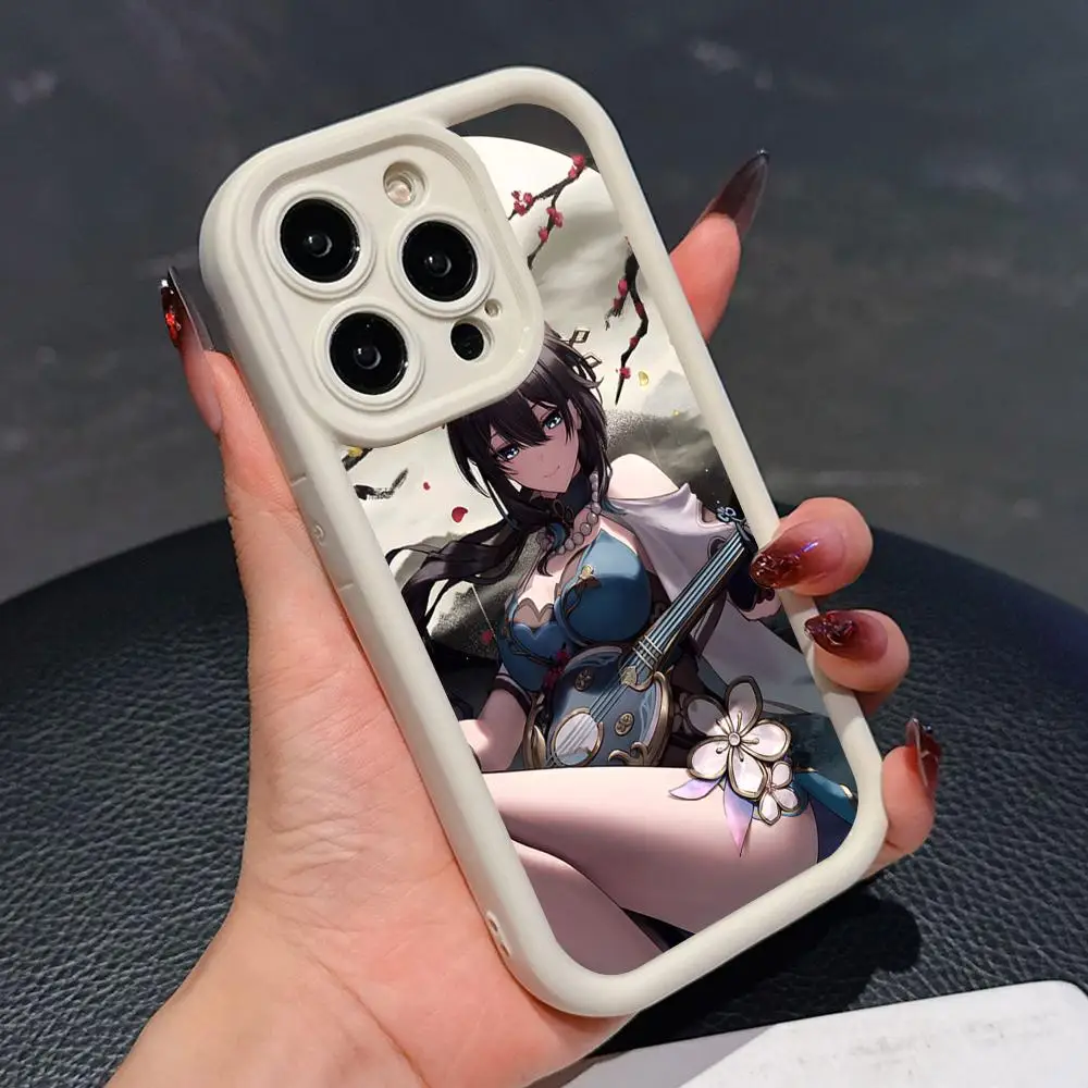 

HSR RuanMei Thicken TPU Mobile Phone Case for iPhone 17 16 15 14 13 12 11 Air Pro Max Plus Colorful Cover