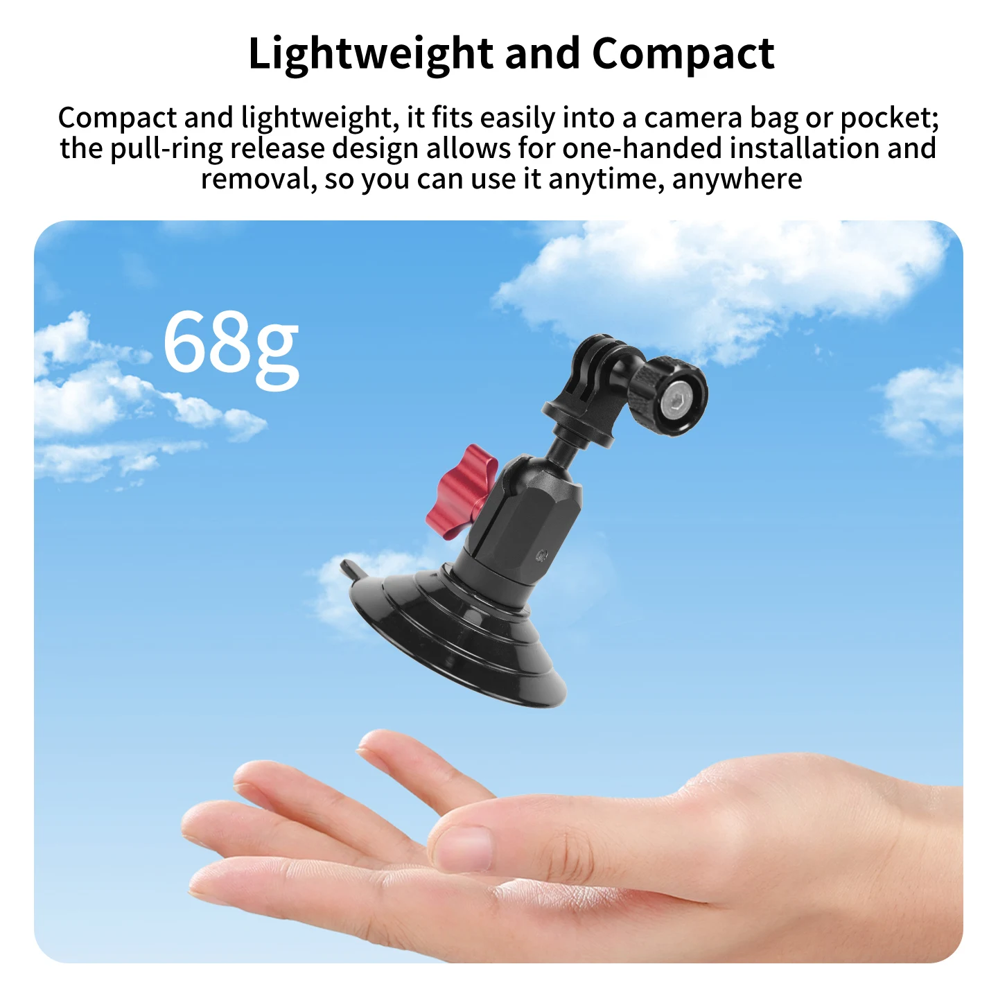 Saugnapf-Autohalterung für Insta360 X4 X3 X2 Windschutzscheiben-Schnellverschlusshalter für Pocket 3 4 GoPro 13 12 11 10 9 8 Action 4 3 – Detail 9