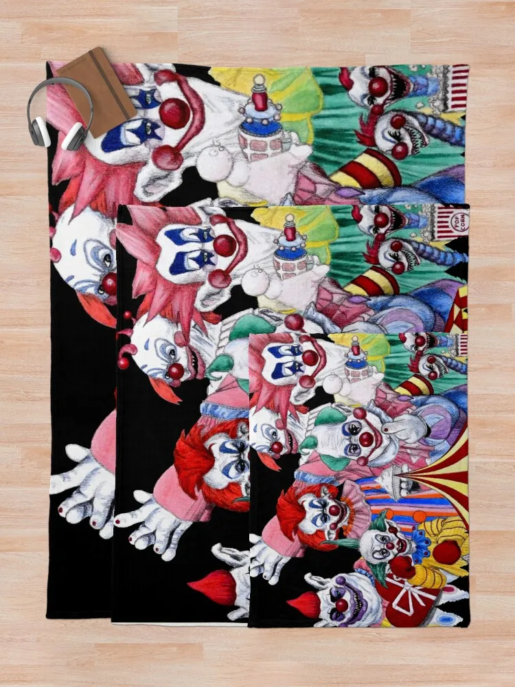 Killer Klowns From Outer Space! Throw Blanket Vintage Blanket Thin Blanket