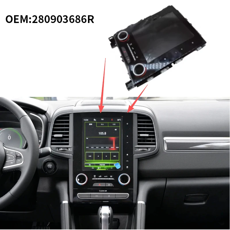 280903686R For Renault Megane IV Koleos Talisman Gps Navigation System Display Navigation Screen Air Conditioning Control Panel