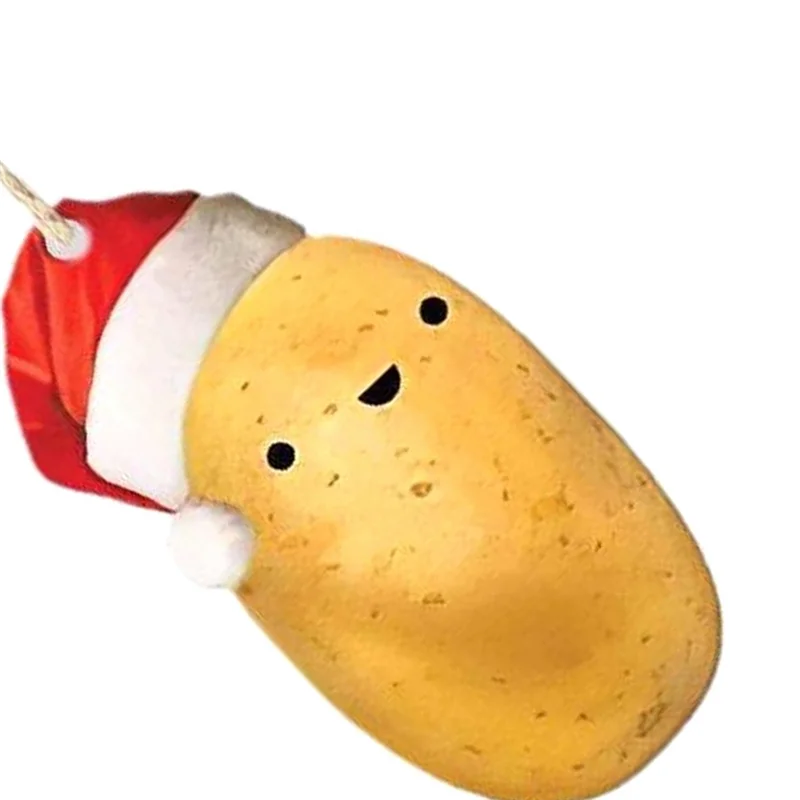 F-T 2 piezas Adorno de patata navideña Adorno de árbol de Navidad Decoración Adorno colgante de patata Decoraciones para árboles de Navidad