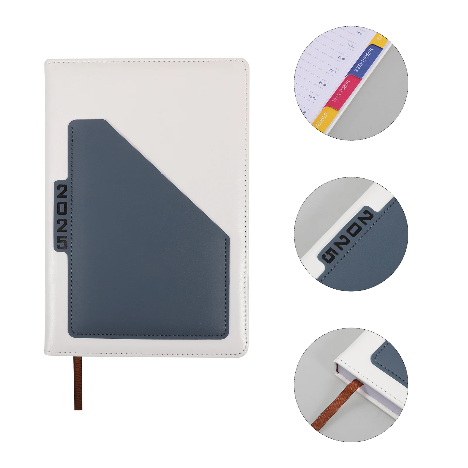 

2025 Personal Schedule Notepad A5 Blue Planner Portable Thick Paper Stationery Notebook