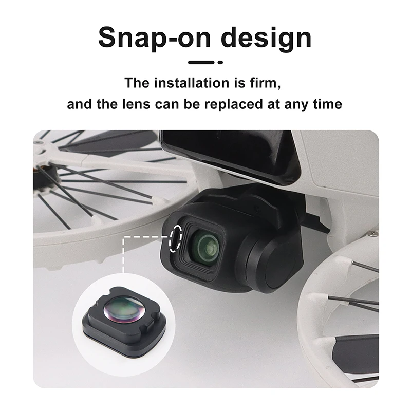 

Для DJI FLIP Drone 24 мм широкоугольные фильтры для объектива, расширяющий визуальный полевой экран, карданная камера, рамка из алюминиевого сплава, аксессуары для объектива