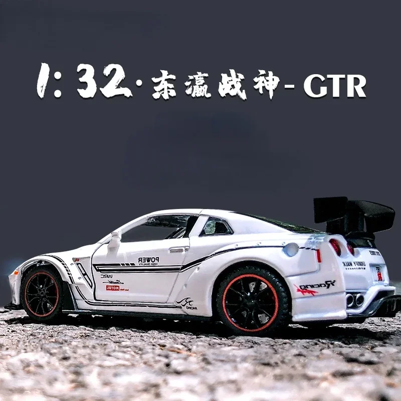 1:32 Nissan GTR R35 Racing Car Model Scale Children Kids Toys Car 1/24 Diecast & Toy Vehicles Sound And Light Boys Car Gift