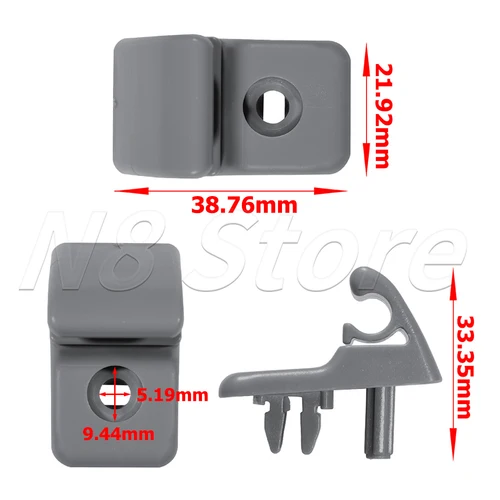 Imagen 2 del producto Clip de soporte para visera solar para Fiat 500 Bravo Doblo Fiorino Marea Palio Punto 713812631 735362747