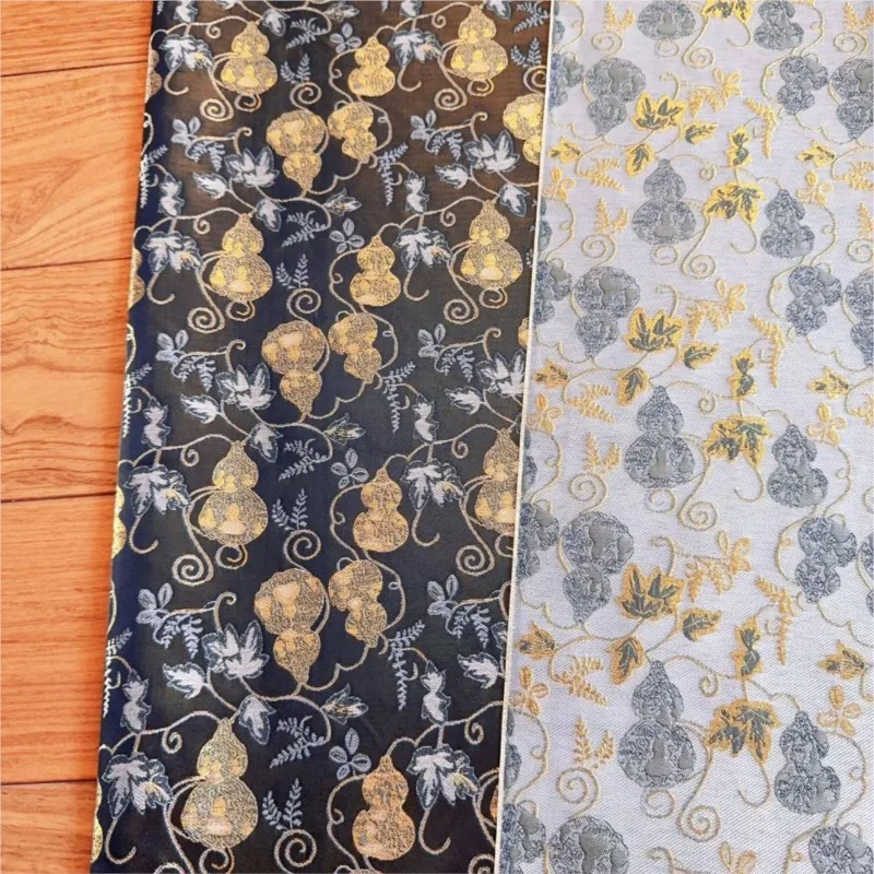 

Gold thread imitation brocade jacquard fabric new Chinese-style waistcoat cheongsam dress women's throw pillow tea table