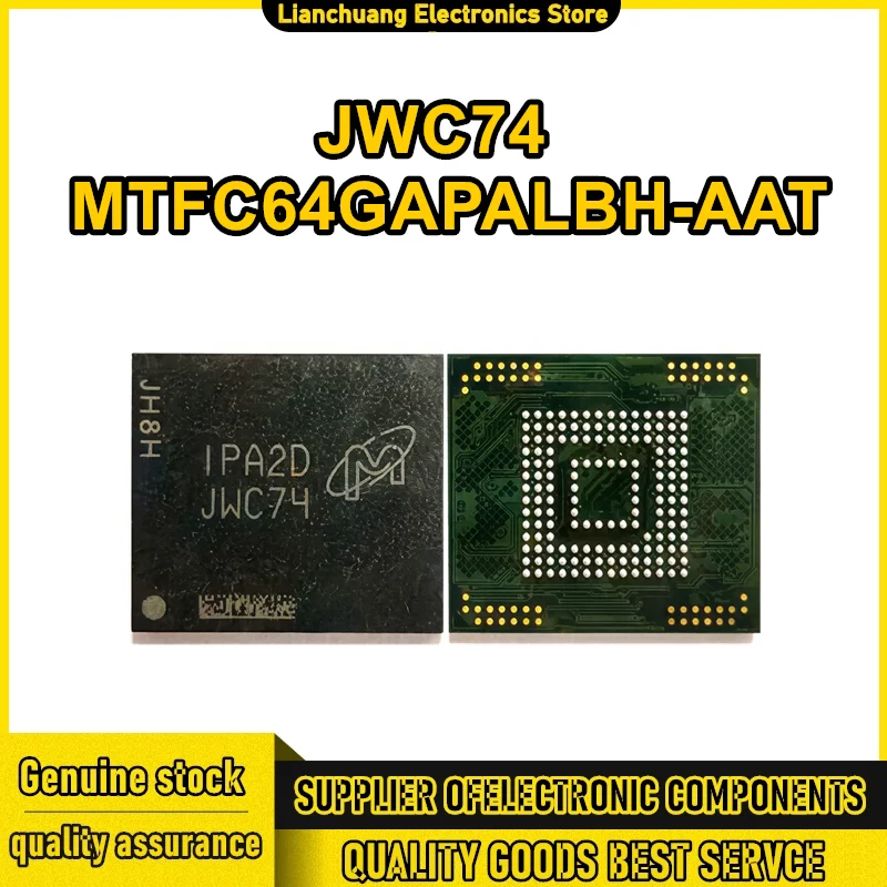 MTFC64GAPALBH-AAT JWC74 model 64GB EMMC flash memory chip font IC New Original in stock