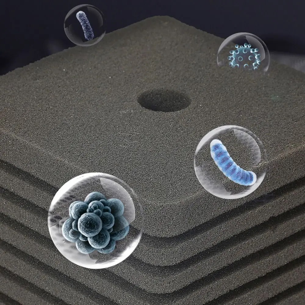

3 in1 Bio Sponge Filter Black Increasing Oxygen Shrimp Pond Air Pump Mute Cleaning Debris Bio Filtration Noiseless Foam Aquarium