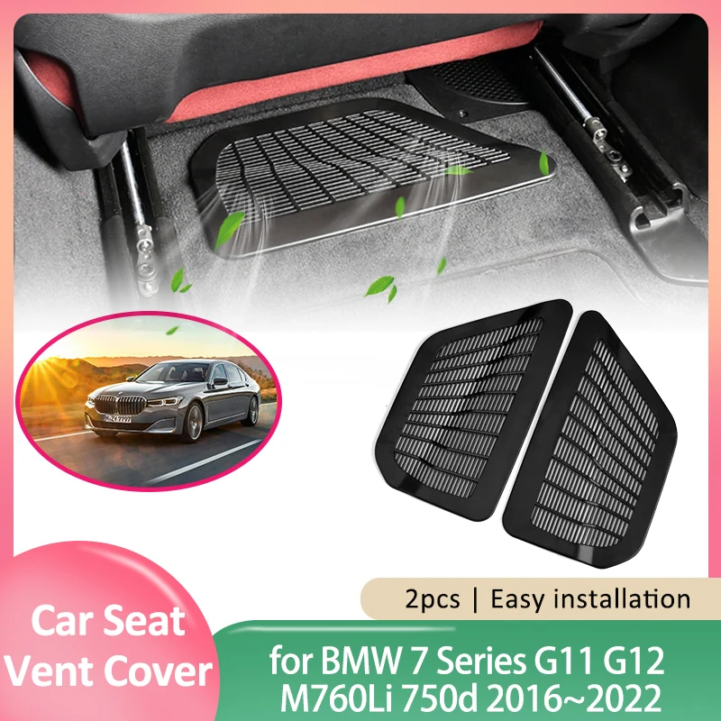 for BMW 7 Series G11 G12 M760Li 750d 2016~2022 Car Seat Air Vent Cover Floor Under Ventilation Outlet Grille Duct Accessories