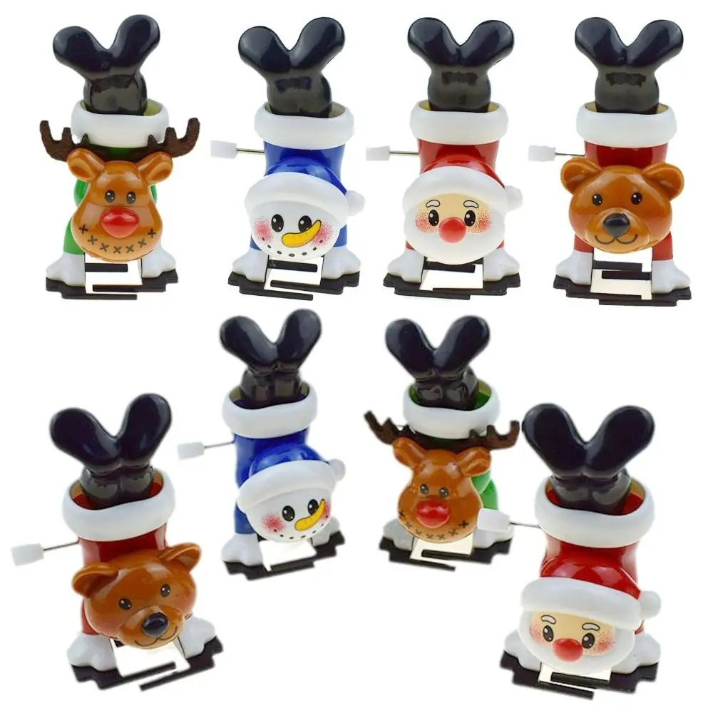 新しいABS製クリスマスゼンマイ式アクションフィギュア、卓上ゲーム、ゼンマイ仕掛けのおもちゃ、逆さま歩くゼンマイ時計仕掛け、パーティーギフトに