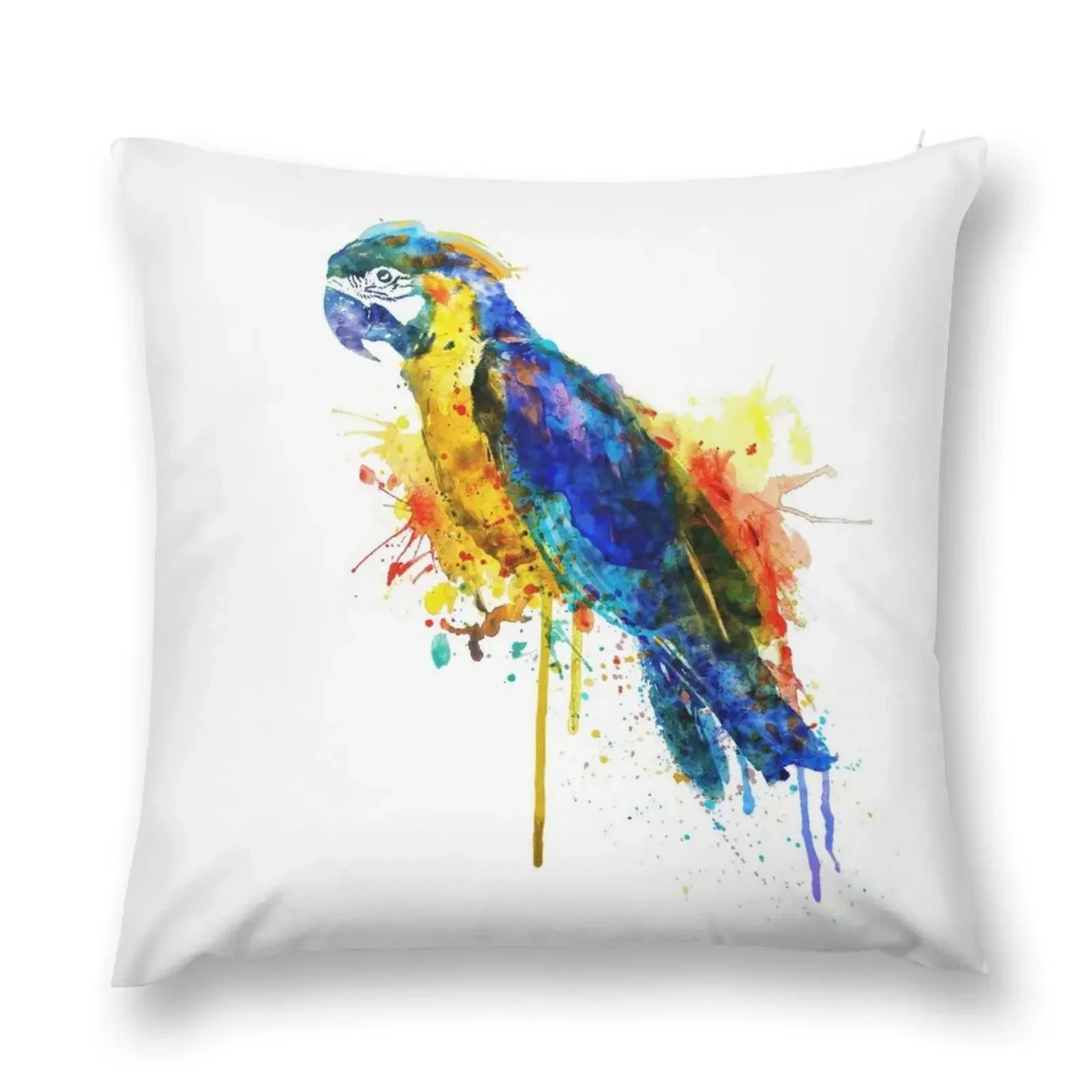 

Parrot Watercolor Throw Pillow Throw Pillow Covers luxury decor pillow