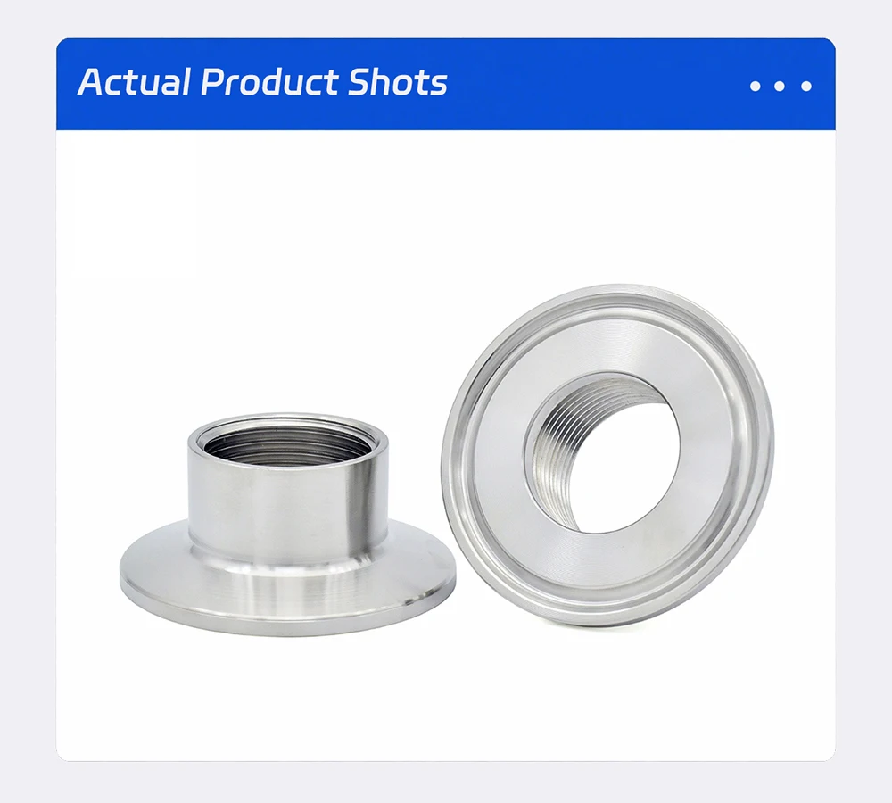 304 Sanitär-Edelstahl in Lebensmittelqualität, kurzer Schnellanschluss, Tri-Clamp BSPT-Innengewinde-Adapter, 1/4 Zoll auf 1 Zoll Rohrverschraubung K50,5 mm – Detail 6