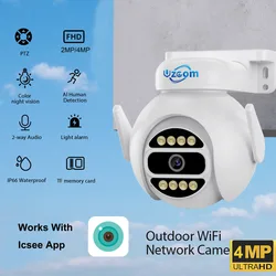 4mp Smart Wifi Ptz Kamera ai menschliche Erkennung Onvif Wireless CCTV IP-Kamera Outdoor-WLAN-Kamera für die Sicherheit zu Hause