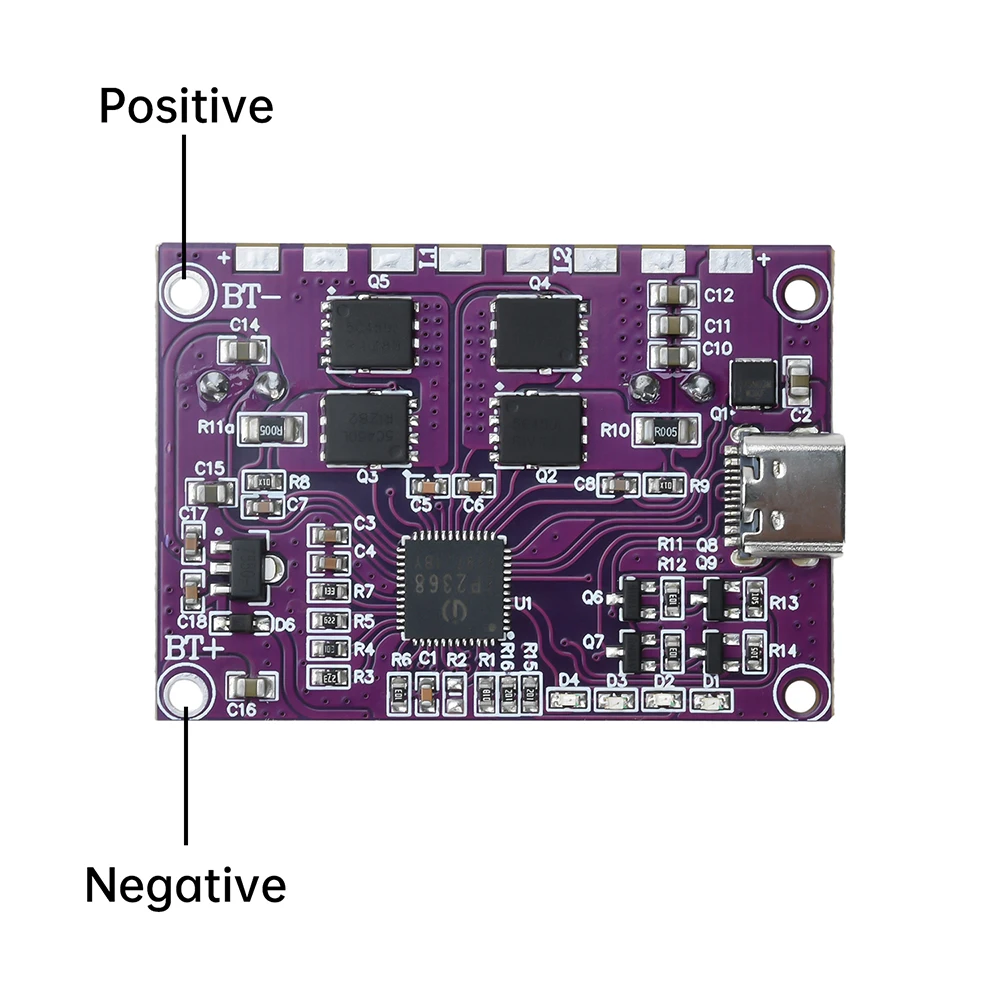 3S 12.6V Bidirectional High Power Fast Charging Module Power Bank Kit 100W Buck-Boost Fast Charging Module Type C Interface