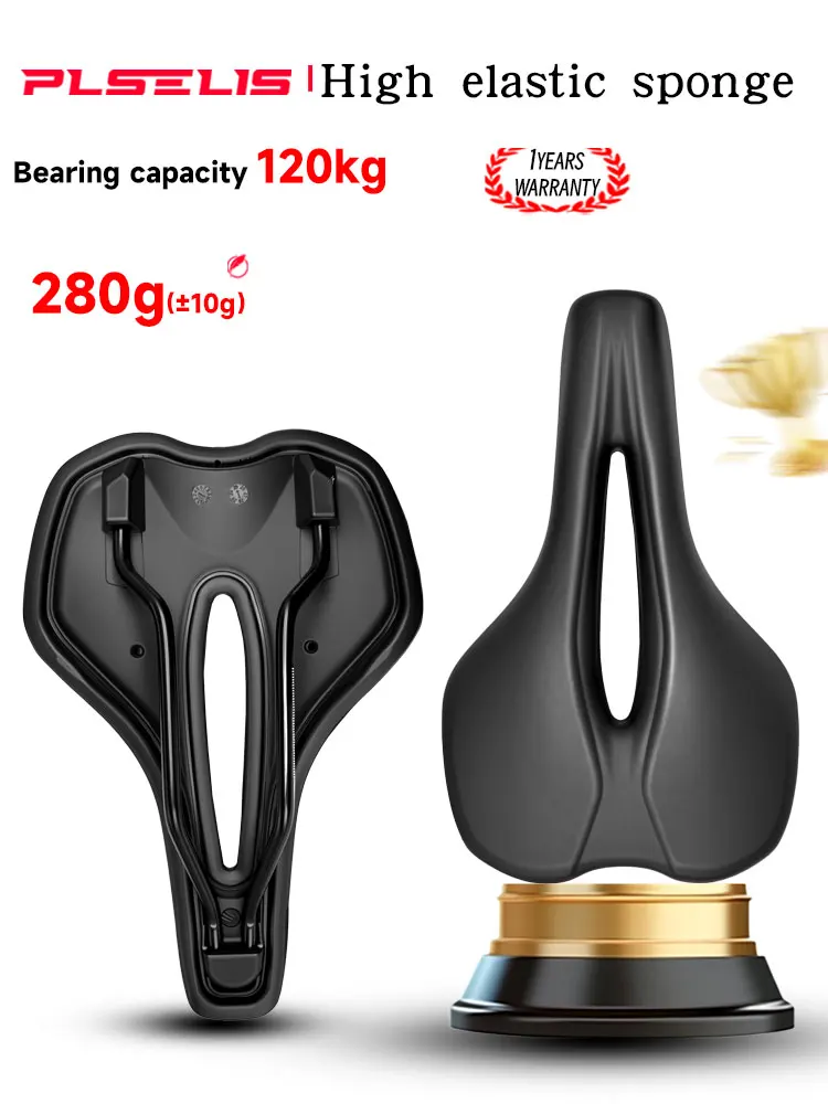 AliExpress plselis PLSELIS popular bicycle seat cushion short nose hollow competition style breathable suspension waterproof nail free comfortable
