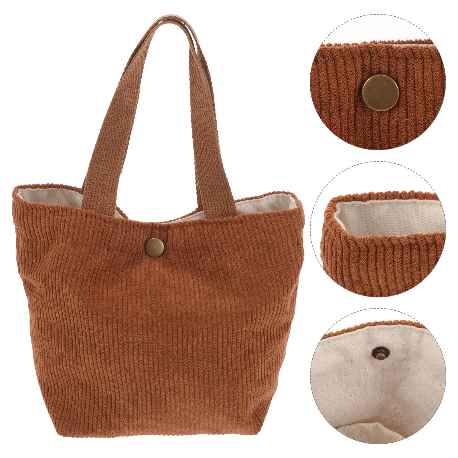 

Simple Lunch Tote Bag Large Capacity Bento Carrier Wear Resistant Convenient Bento Storage Pouch for Office Picnic Camping Daily