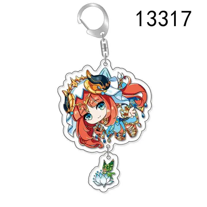 Anime  Impact Acrylic Keychain Paimon Kaedehara Kazuha Raiden Shogun Venti Diluc Ganyu Hutao Bag Charms Pendant Jewelry