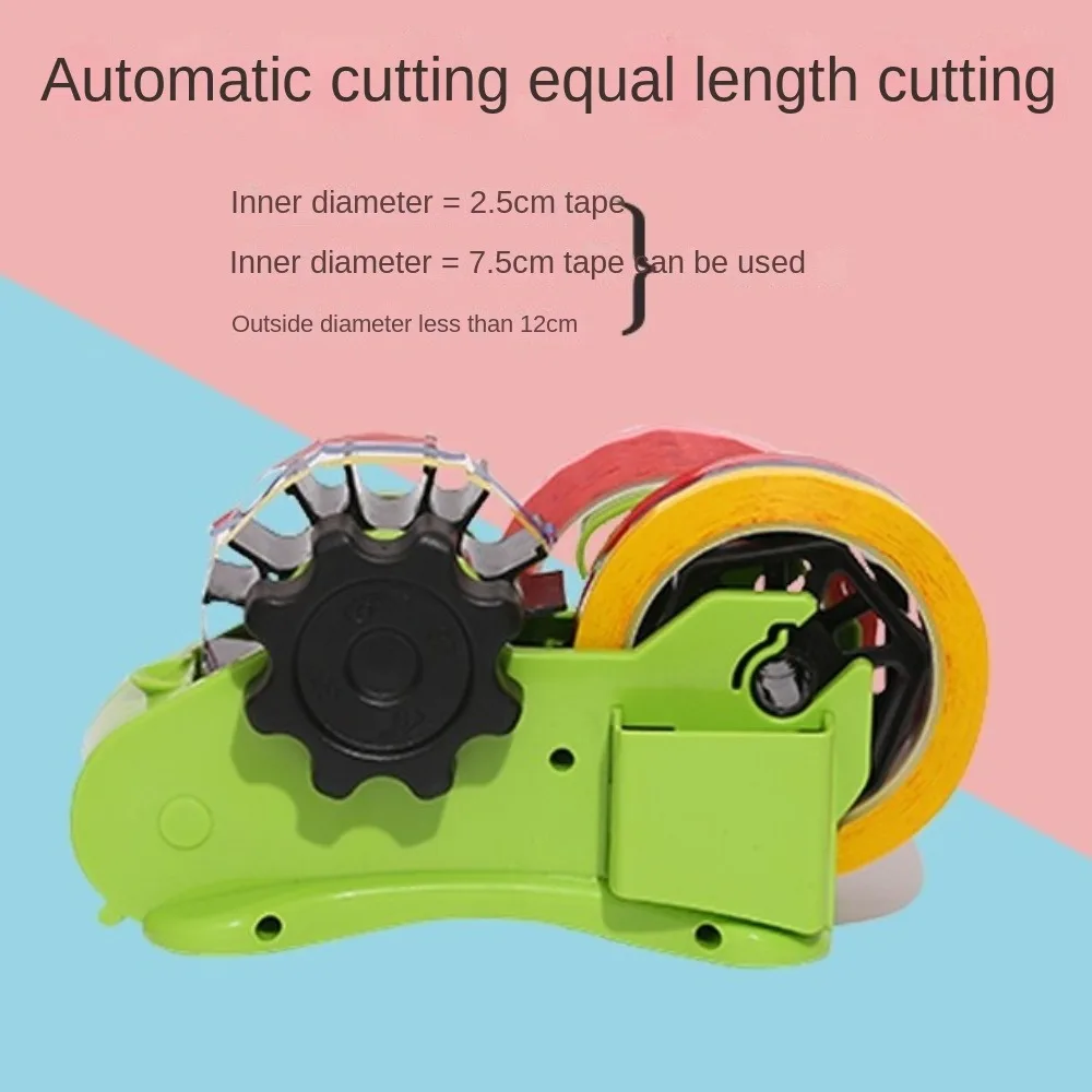 Multi-roll Cutting Semi-Automatic Tape Dispenser with Compartment Reusable Thermal Tape Dispenser Multi-function Portable