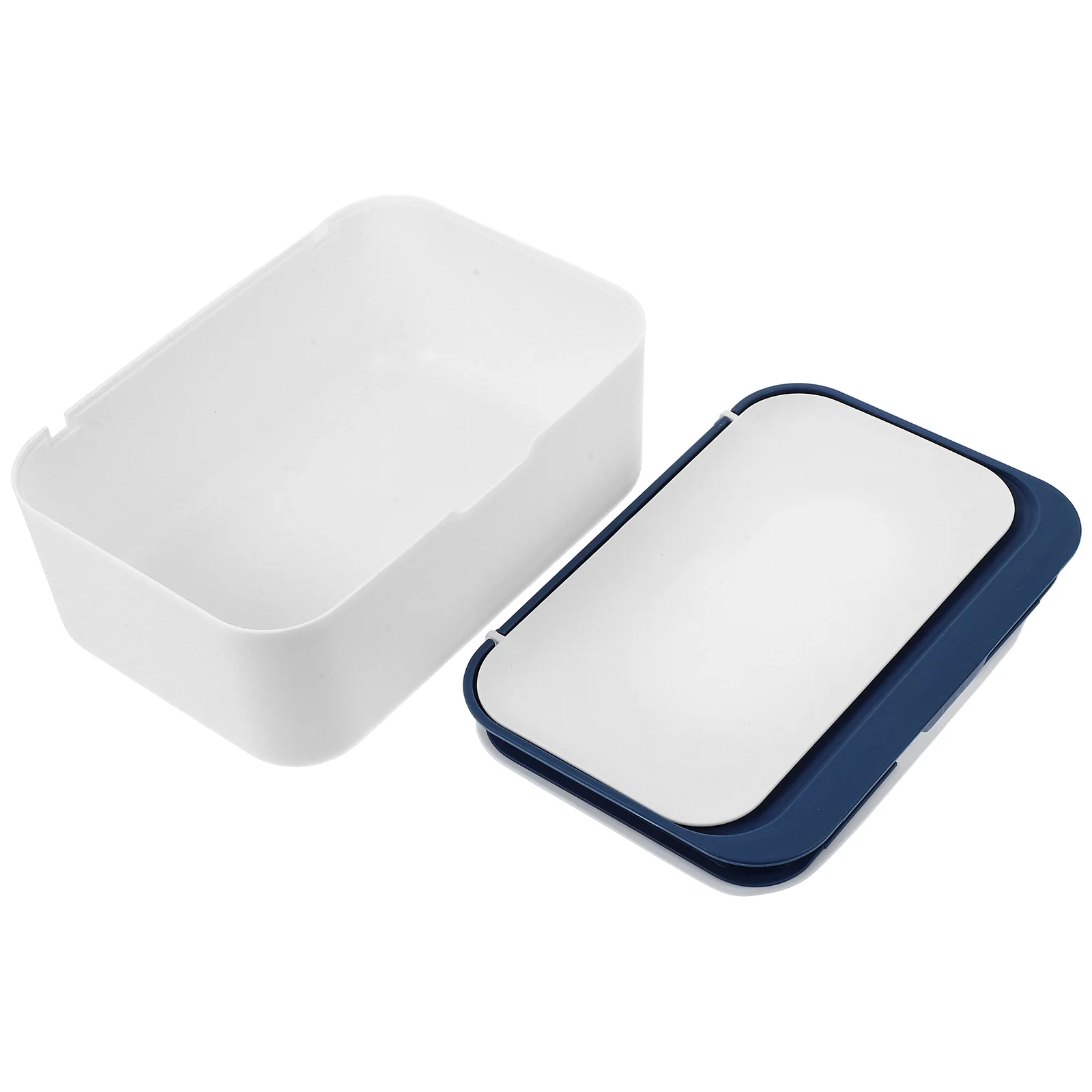 

Plastic Wipes Container Tissue Box Large Capacity Multifunctional Elegant Blue Travel Desktop Bathroom Storage Holder