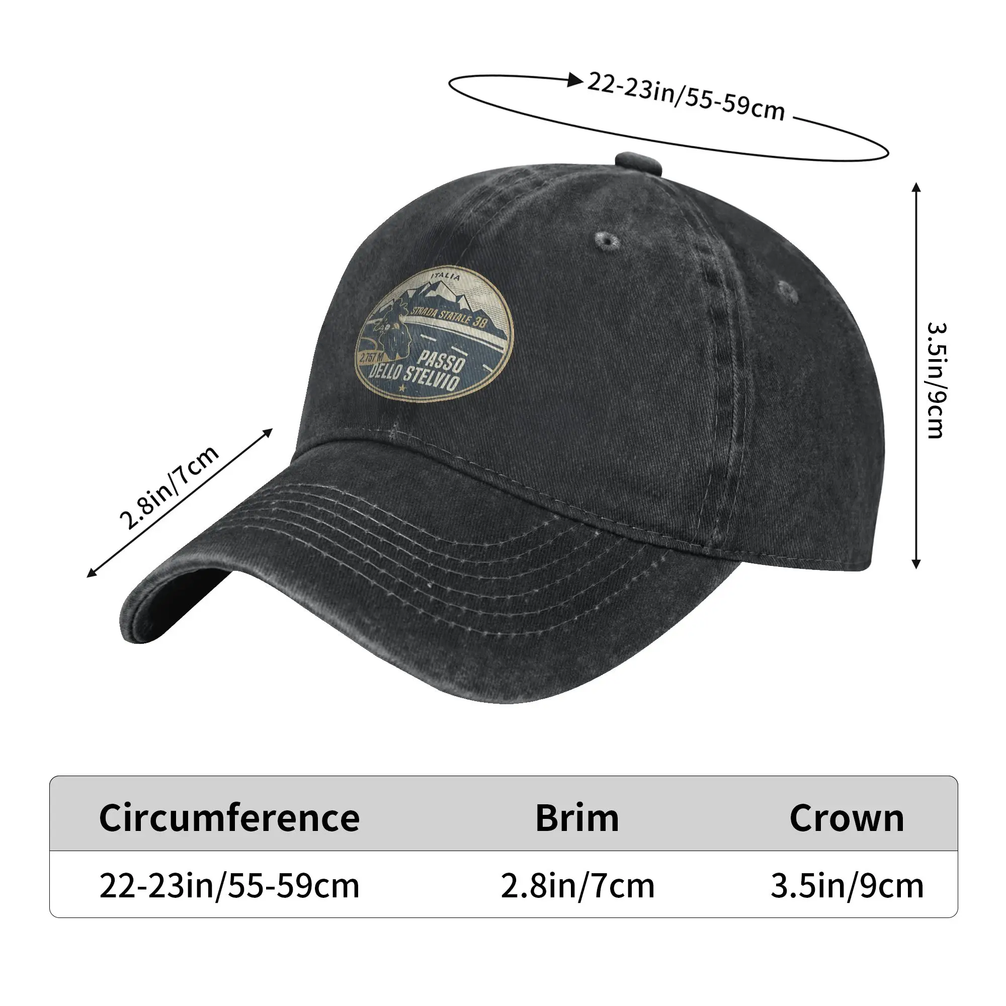 Stelvio Pass Italy Casual Baseball Cap For Unisex-Teens Summer  Tennis Skate Hip Hop Hats Street Style Breathable Baseball Caps