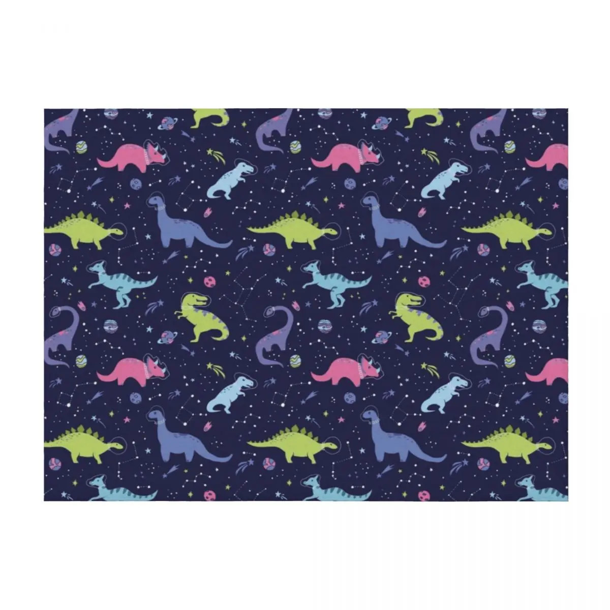 

Space Dinosaurs in a Purple Sky Throw Blanket Soft Moving Blankets For Bed Blankets