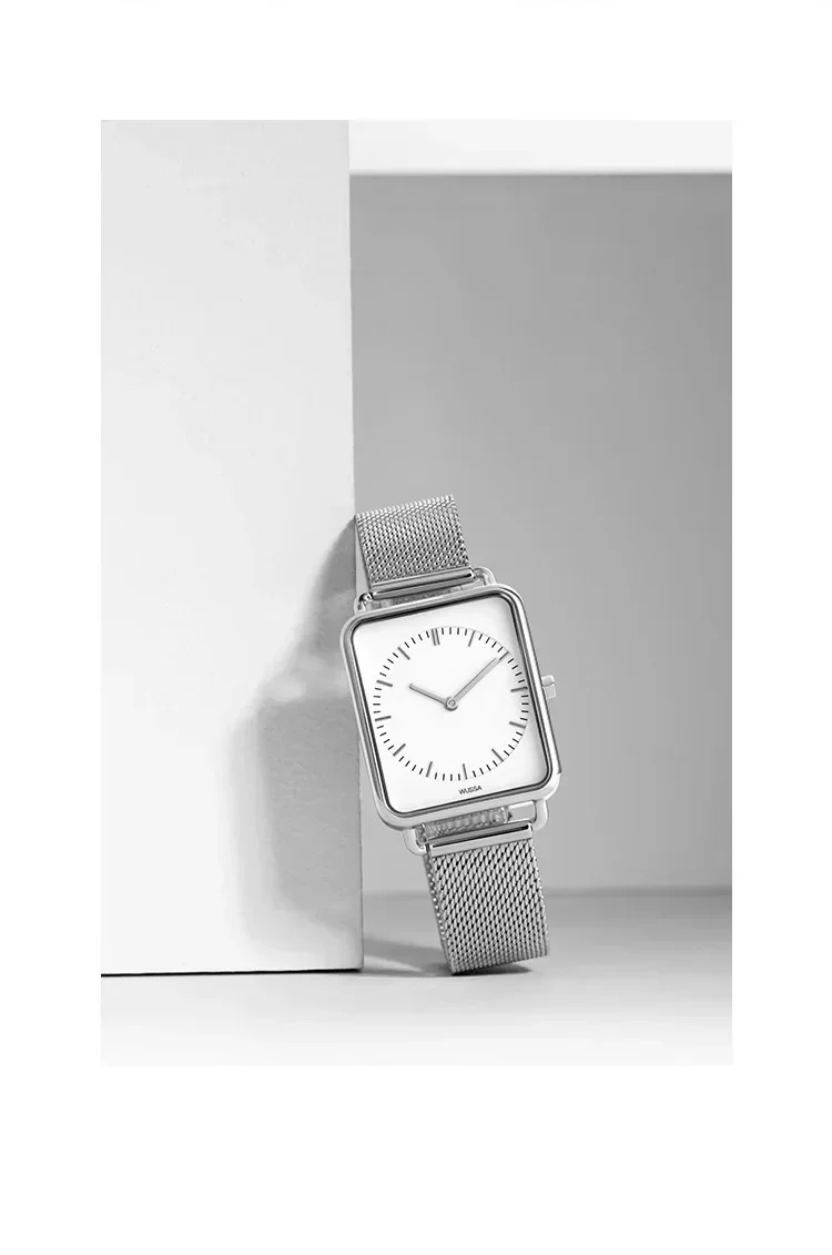 WUSSA-Montre de danse série URBAN pour femme et homme, montre-bracelet carrée en acier, mode simple, festival QFête i, cadeau pour petite amie