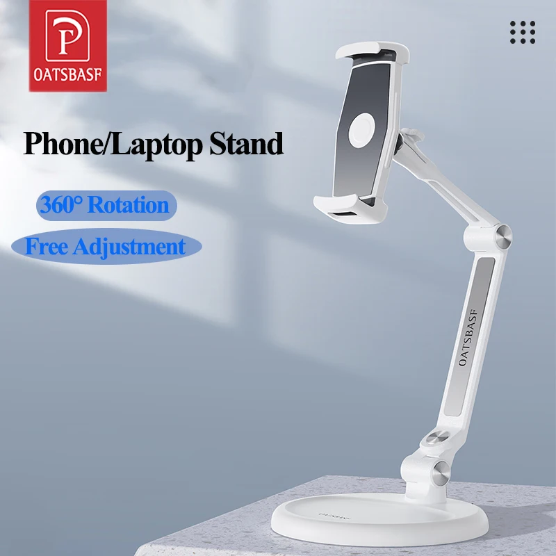 Oatsbasf Phone Holder Pad Desk Stand Adjustable Desktop Tablet Holder Universal Table Cell Phone Bracket Rotatable Laptop Stand