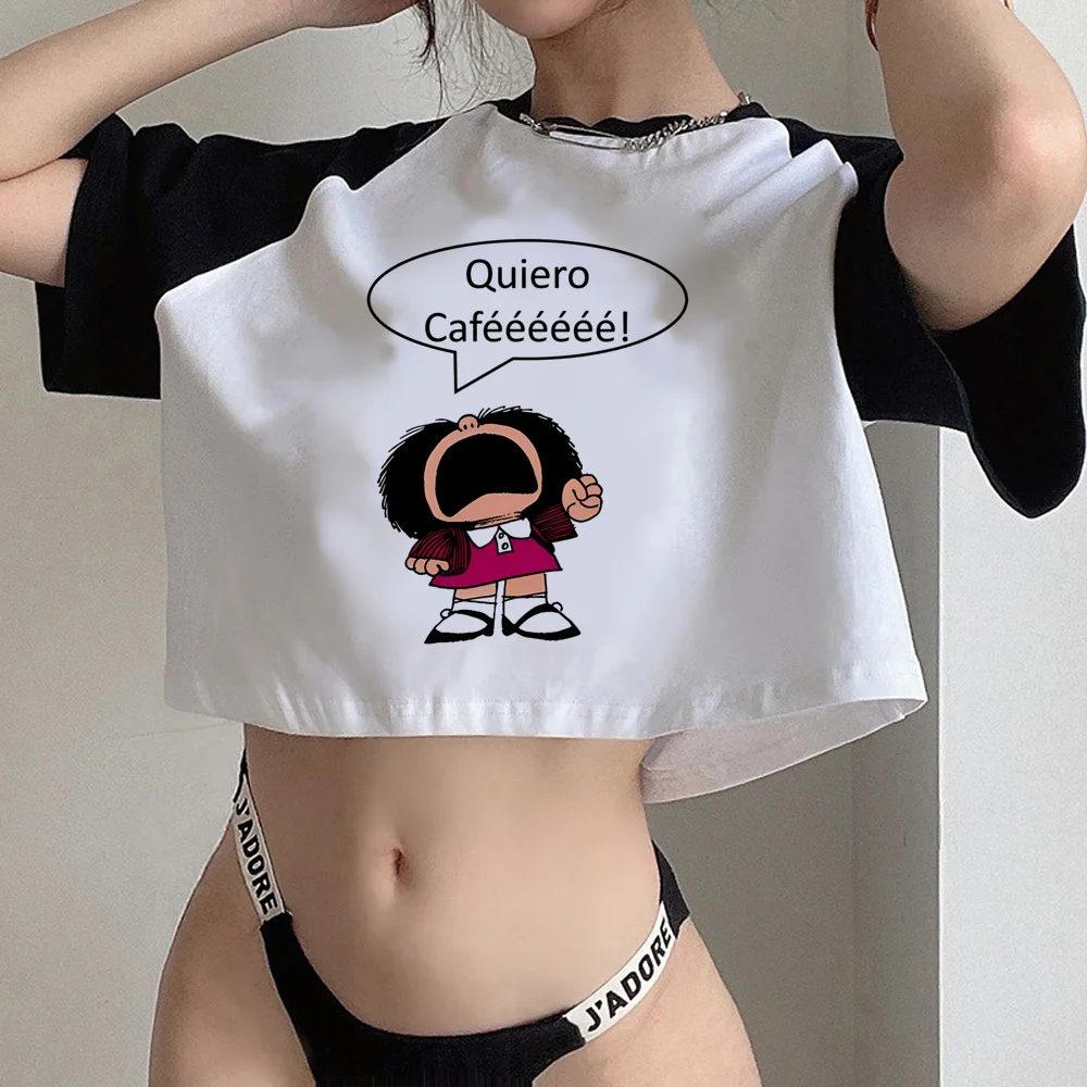 

Футболка Mafalda, женская уличная футболка, дизайнерская одежда для девочек
