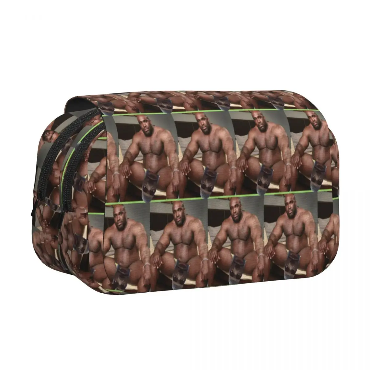 Big Dick Black Guy Meme Barry Wood Federmäppchen, Federtasche, Hartschale, großes Fassungsvermögen, Stiftbox, Bleistiftbeutel für Jungen und Mädchen, Geschenke