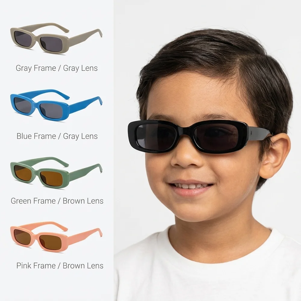 Square Kids Sunglasses Vintage Rectangular Sun Glasses Girls Boys Candy Color Eyewear Children Shades UV Protection Eyeglass