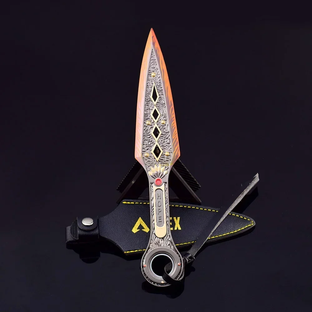 22Cm Apex Legendes Erfstuk Wapen Wraith Kunai Spel Metalen Katana Ninja Swordsornaments Collectie Desktop Display Cadeau Speelgoed