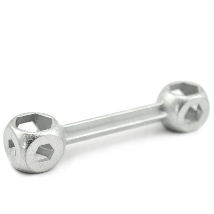 10 Holes Size 6-15mm 10 in 1 Galvanized Steel Hexagon Wrench Durable Bicycle Bike Repair Tool Bone Shape Hexagon Wrench Spanner