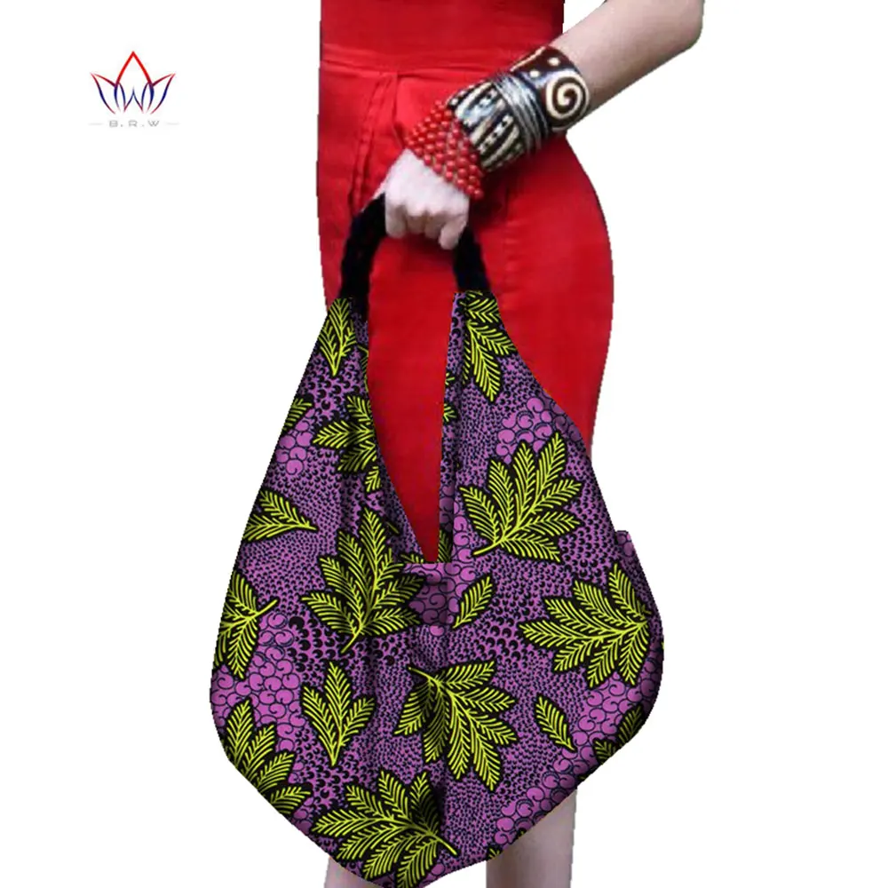 African Handbags For Women Big Shoulder Handmade Canvas Handbag New Fashion Reusable Shopping Bags Women Big Bag WYA080