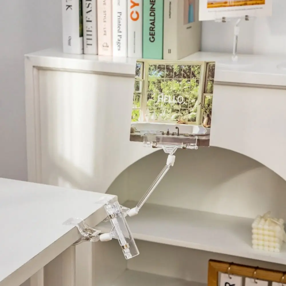 Multifunctional Adjustable Photo Clip Holder Multi-size Transparent Postcard Holder Desktop Message Holder Supermarket