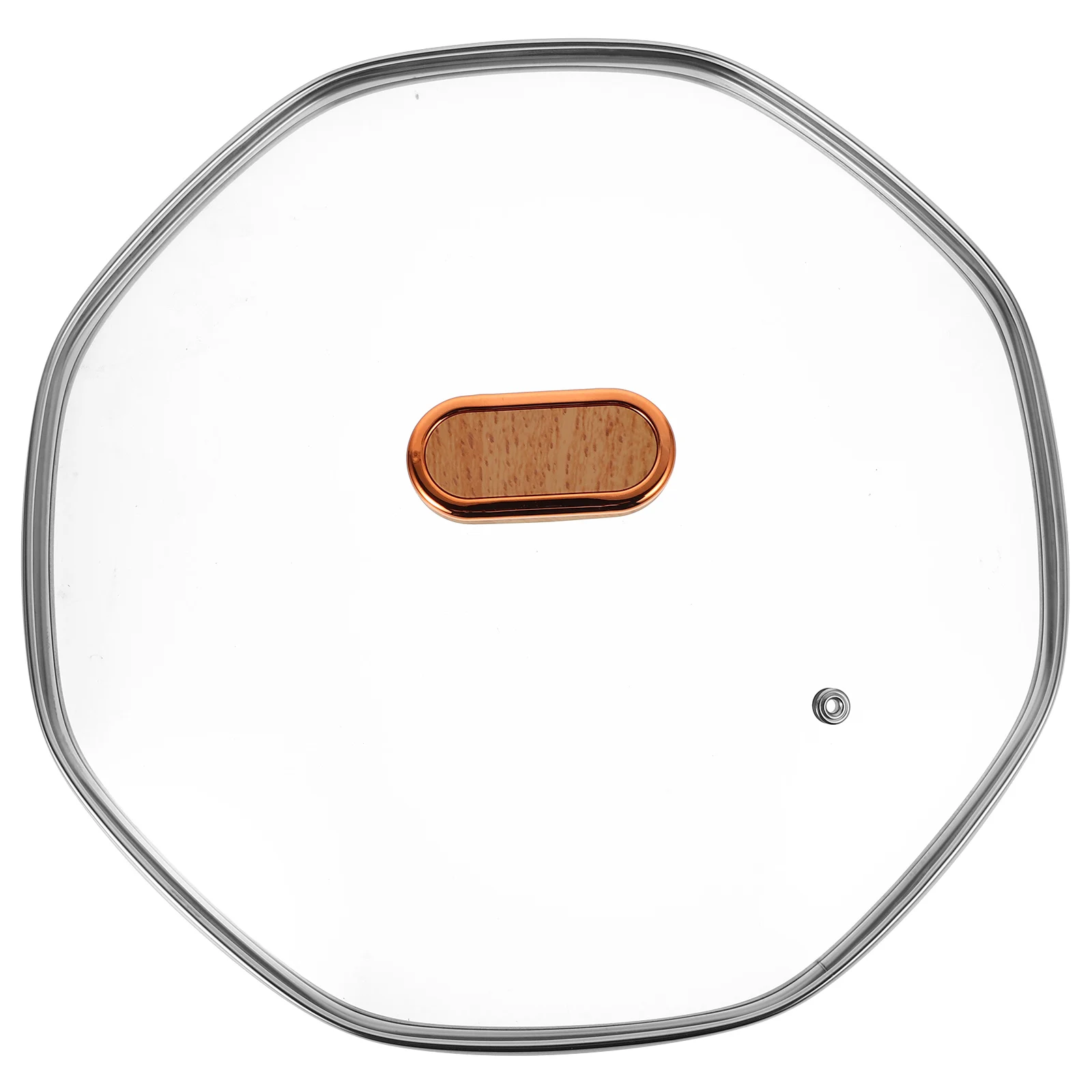 

32Cm Tempered Glass Pan Lid Universal Fit For Octagonal Wok Stir Fry Pans Cooking Pot Skillets Cover Heat Resistant Replacement