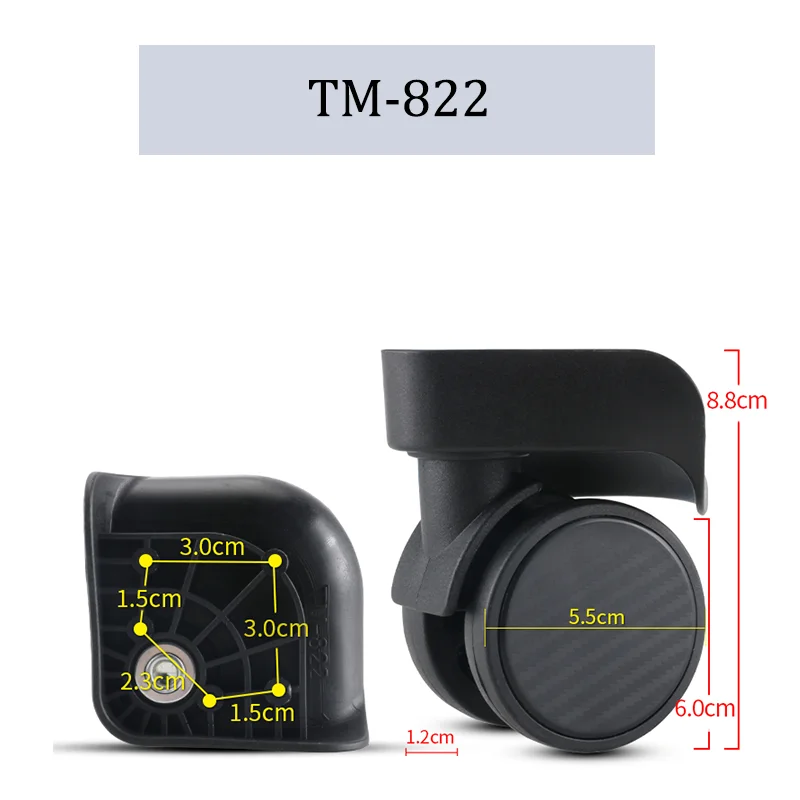 Suitable For Baixiang TM-822 Universal Wheel Trolley Case Wheel Replacement Luggage Pulley Sliding Casters wear-resistant Repair