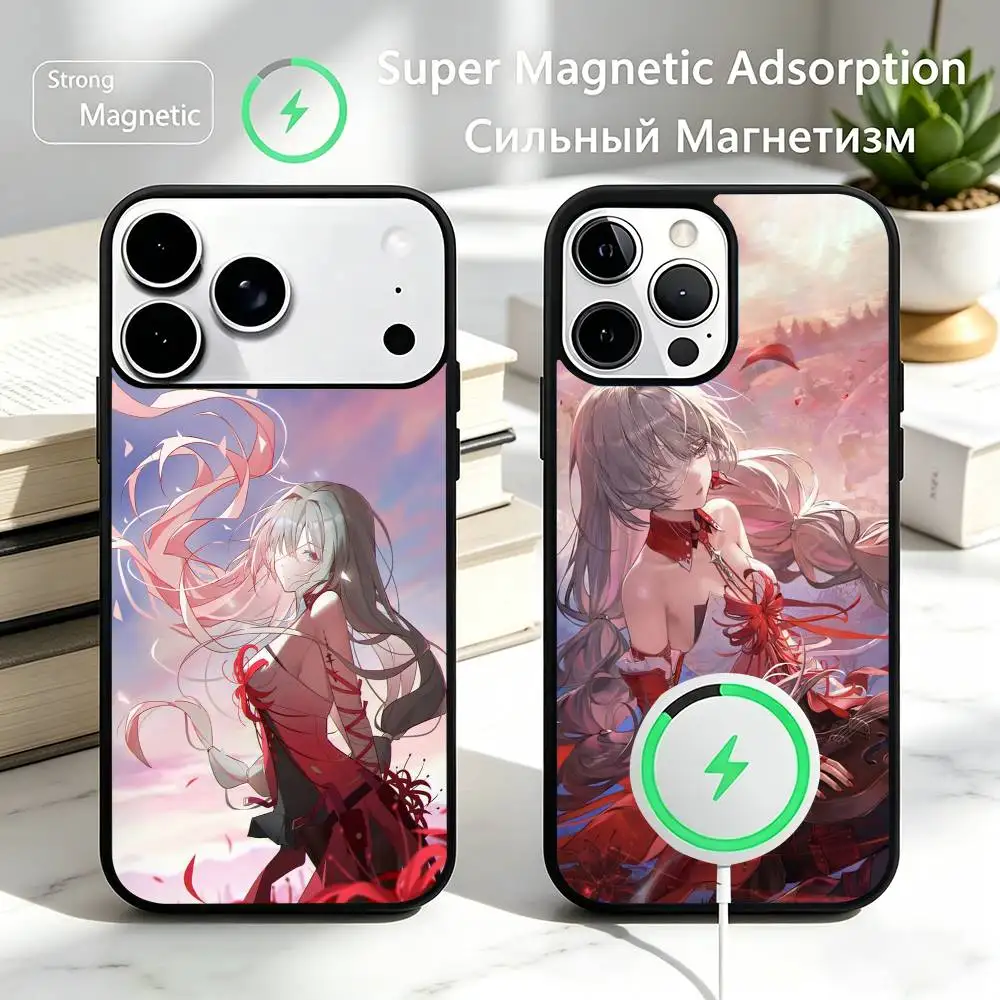 

Wuthering Waves WuWa Phone Case For iPhone17,16,15,14,13,12,11 Plus,Pro Magnetic For Magsafe Wireless Charging