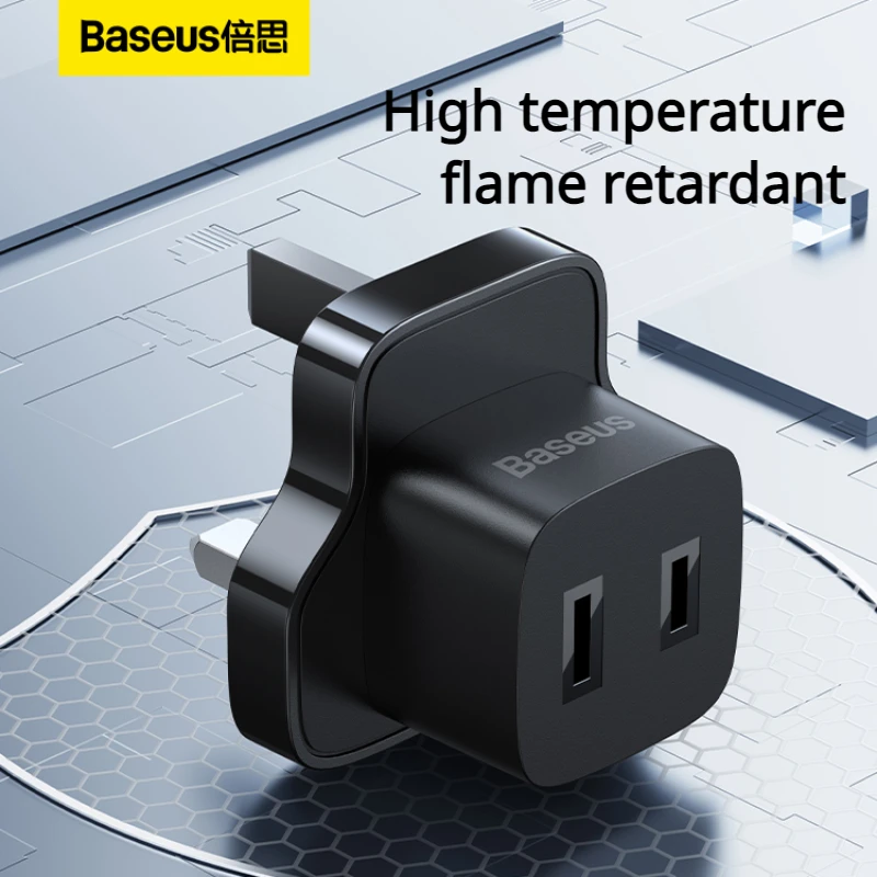 Baseus EU Conversion Plug UK Socket Conversion Plugs Power Converter Portable Charger Flame Retardant for Travel Study Abroad