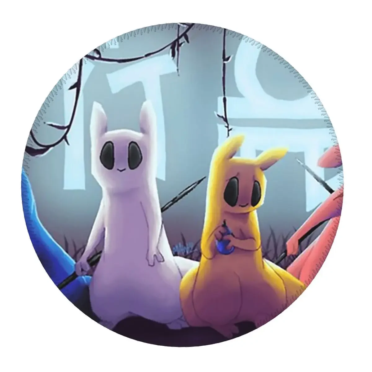 Slugcat Rain World Game Round Mouse Pad Computer Keyboard Mouse Mat Gaming Laptop Desk Mat Office Table Mats