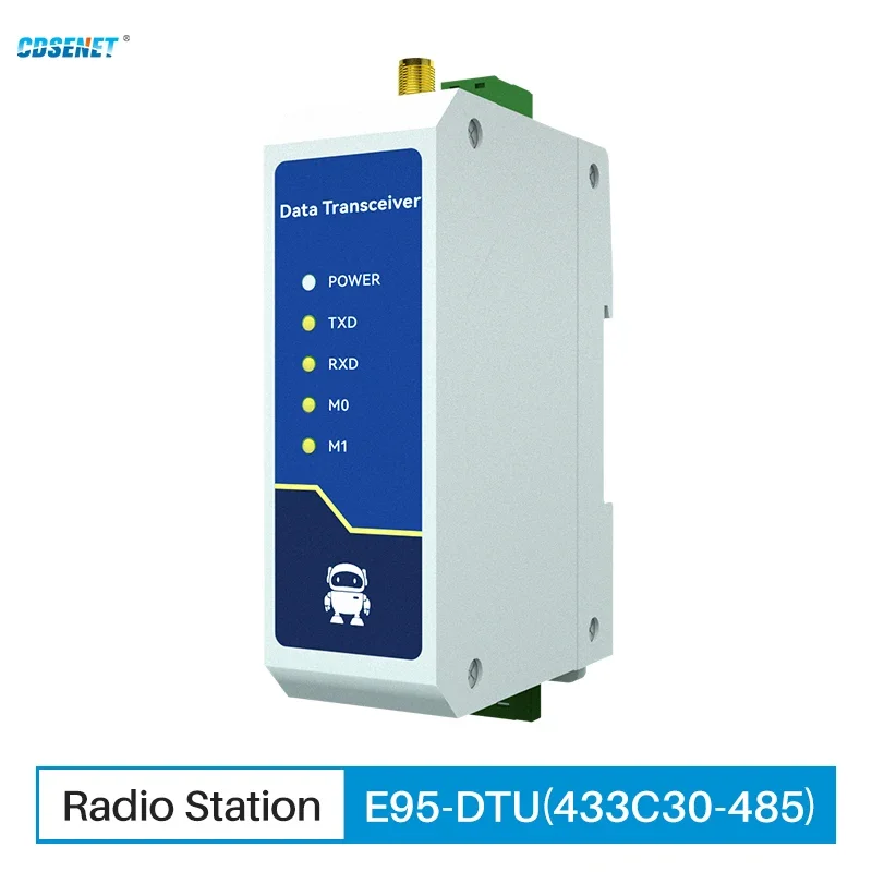 

Lora 433MHz Wireless Data Transeiver CDSENET E95-DTU(433C30-485) Modbus RS485 High-speed Continuous Transmission 30dbm 3KM