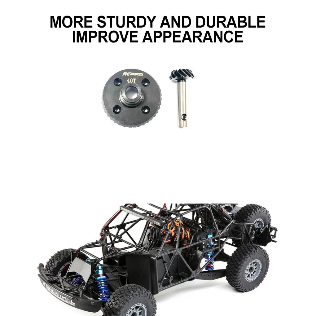 เกียร์อะลูมิเนียมอัลลอยด์แข็ง RCGOFOLLOW 2 ชิ้น สำหรับรถบังคับวิทยุ 1/10 Rc Gear LOSI Baja Rey 4WD อะไหล่รถบังคับวิทยุ อุปกรณ์เสริมรถบังคับวิทยุ