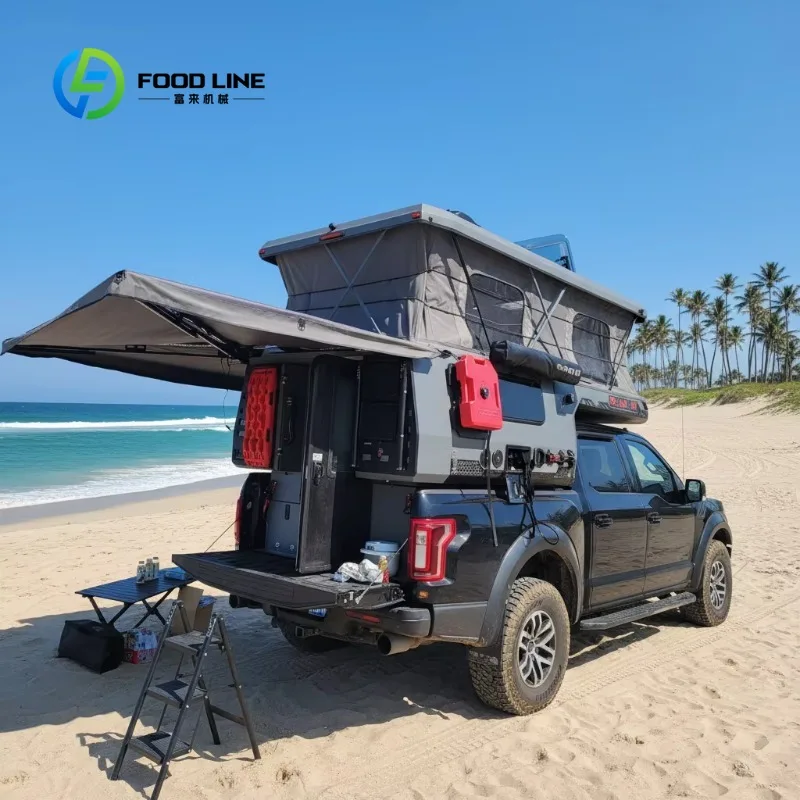 Customized Hard Shell Truck Bed Camper With Lift System And Rear Entry For Off Road Adventure Bulk Purchase Save Money