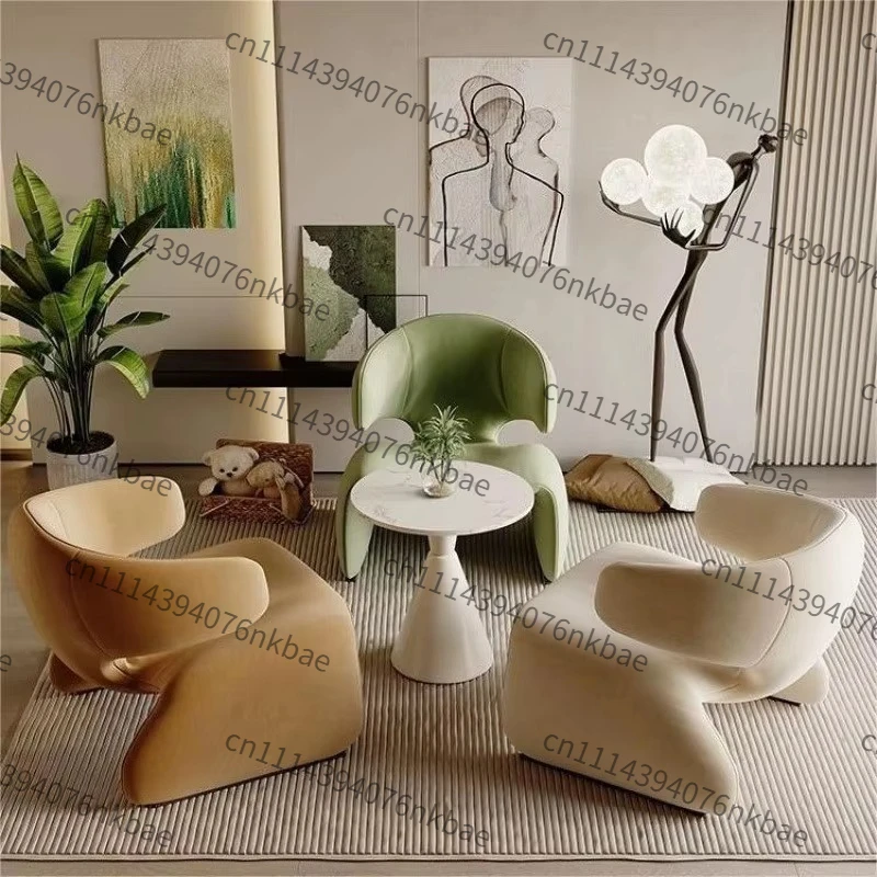 Designer Creative Single Sofa, Leisure Sofa Chair for Negotiation Rest Area, Hotel Lobby Single Seat Furniture