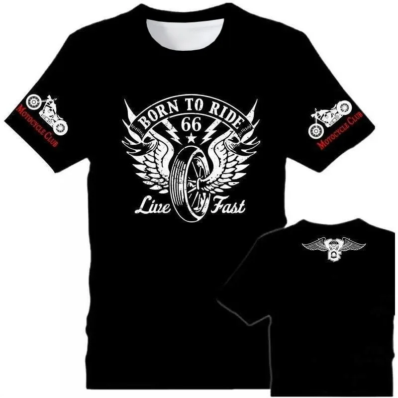 

Быстросохнущая футболка с короткими рукавами серии Off Road E с 3D принтом мотоцикла для мужской уличной спортивной экипировки в стиле хип-хоп