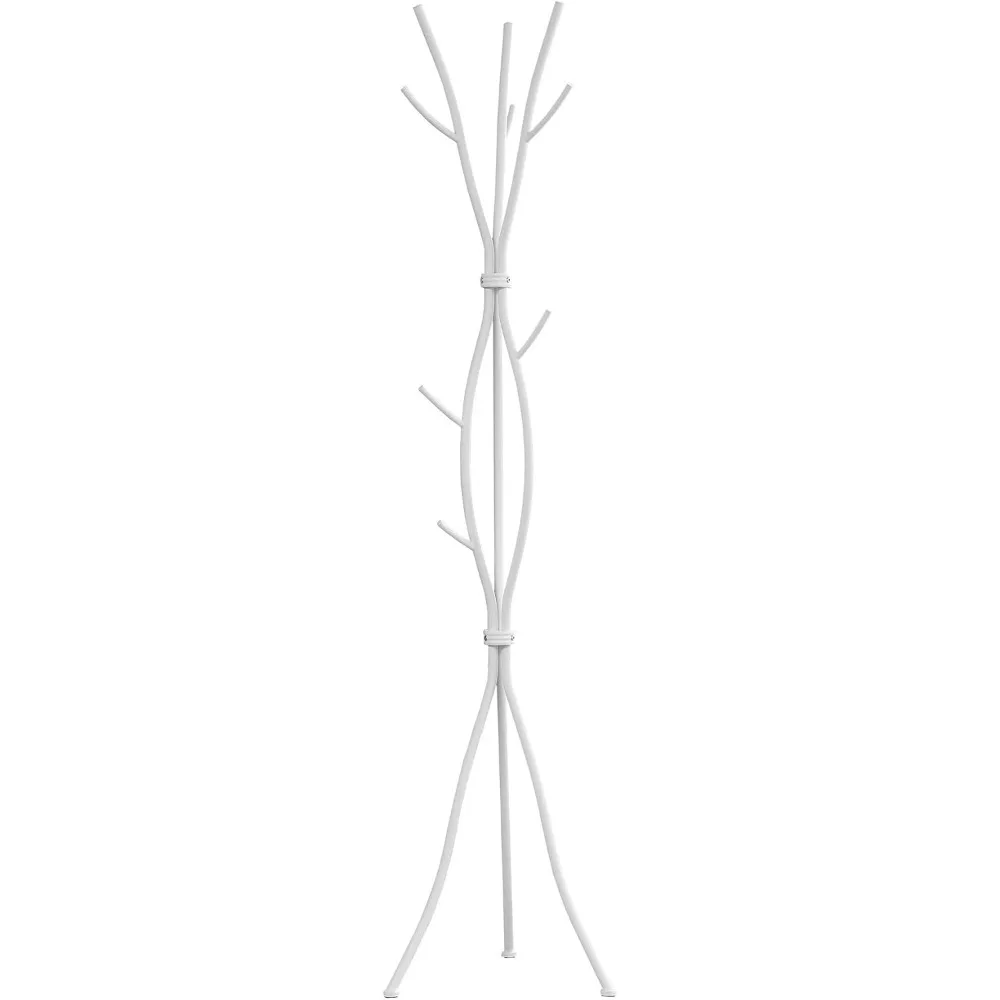 

I 2063, Hall Tree, Free Standing, 11 Hooks, Entryway, 74" H, Bedroom, Metal, White, Contemporary, Modern Coat Rack